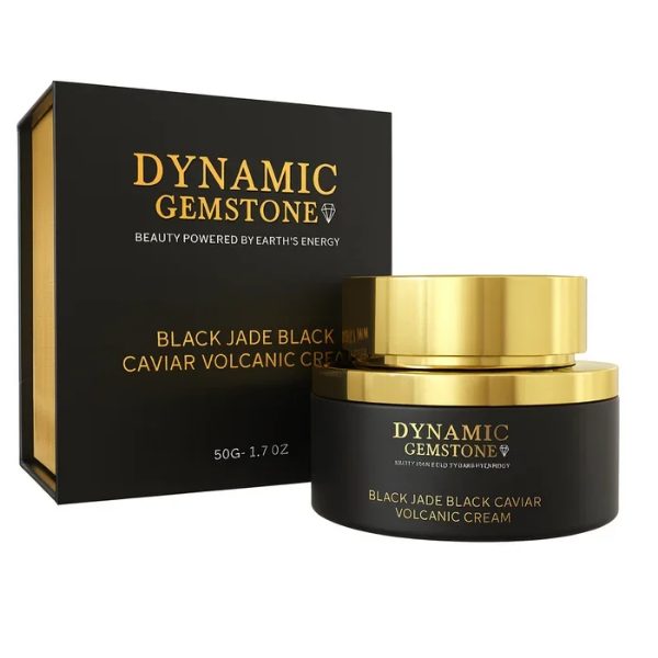 Dynamic Gemstone Black Jade Black Caviar Volcanic Cream